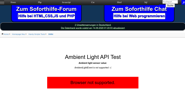 Helligkeit(Lux Werte) mit Kamera auslesen 