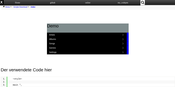 jquery slidemenue 