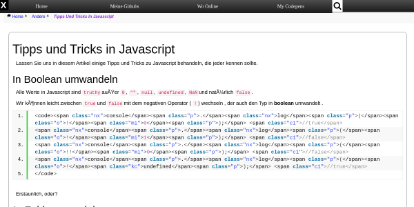 Tipps und tricks in Javascript 