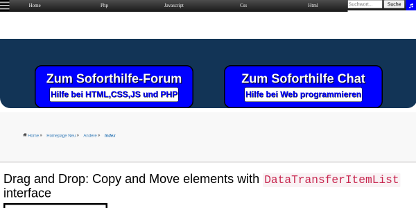 copy move DataTransferItemList 