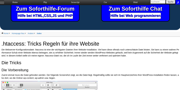 htaccess tricks und regeln 