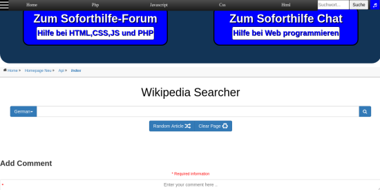 Wikipedia suche Api 