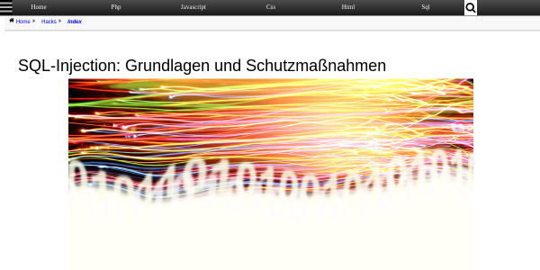 SQL Injection Grundlagen und Schutzmaßnahmen 