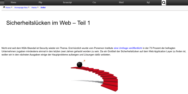 Sichherheitsluecken im web teil 1 