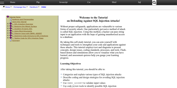 tutorials sql injection 