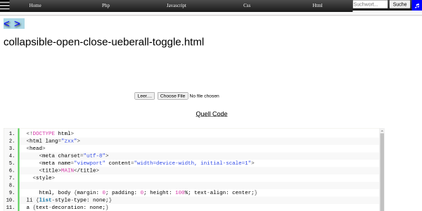 collapsible open close ueberall toggle 