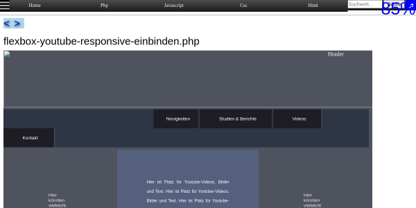 flexbox youtube responsive einbinden 