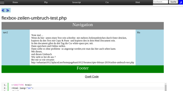 flexbox zeilen umbruch test 