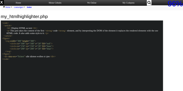 my htmlhighlighter 
