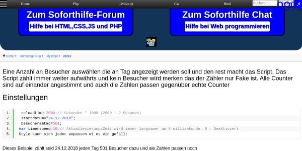 Fake Besucher Counter Zaehler 
