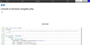 Console In Browser Ausgebn