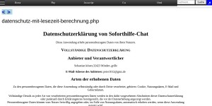 Datenschutz Mit Lesezeit Berechnung