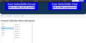 Amazon Side Bar Menu With Jquery