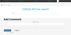 Cdnjs Api Suche