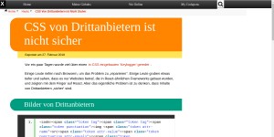 CSS Von Drittanbietern Ist Nicht Sicher