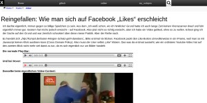 Reingefallen Wie Man Sich Auf Facebook Likes Erschleicht