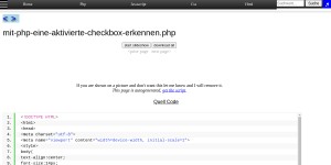 Mit Php Eine Aktivierte Checkbox Erkennen