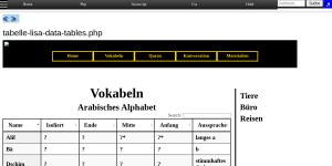 Tabelle Lisa Data Tables