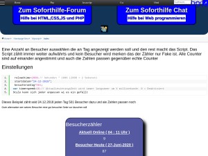 Fake Besucher Counter Zaehler