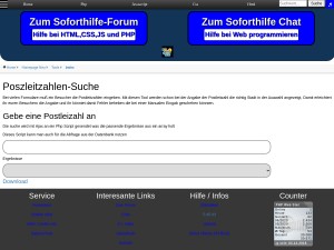 Postleitzahlen Suche