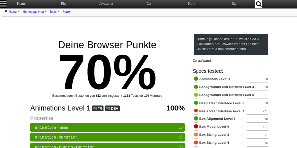 Css Eigenschaften test 