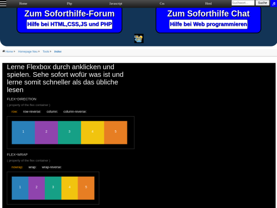 Flexbox durch testen lernen 